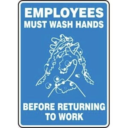 Accuform SAFETY SIGN EMPLOYEES MUST WASH MRST570XL MRST570XL